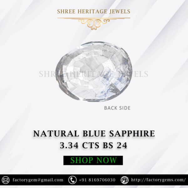 3.34 Carat Natural Yellow Blue Sapphire Stone - Image 2