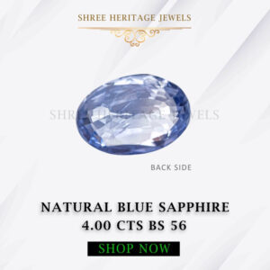 4.00 Carat Natural Blue Sapphire Stone