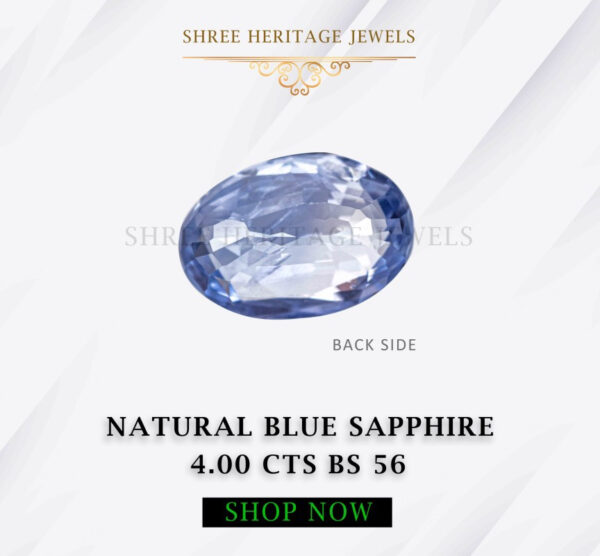 4.00 Carat Natural Blue Sapphire Stone