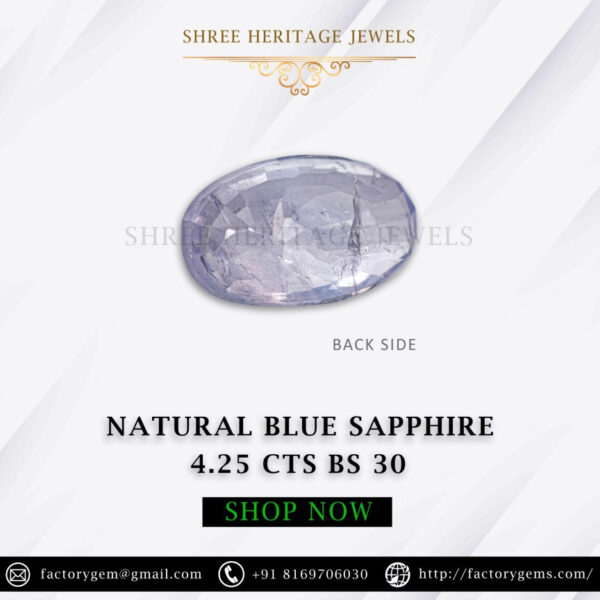 4.25 Carat Natural Blue Sapphire - Image 2