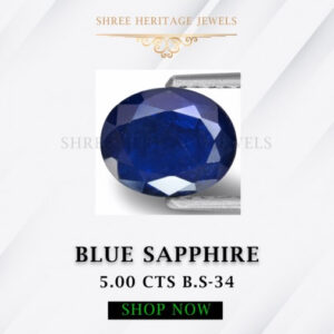 5.00 Carat Natural Blue Sapphire Stone