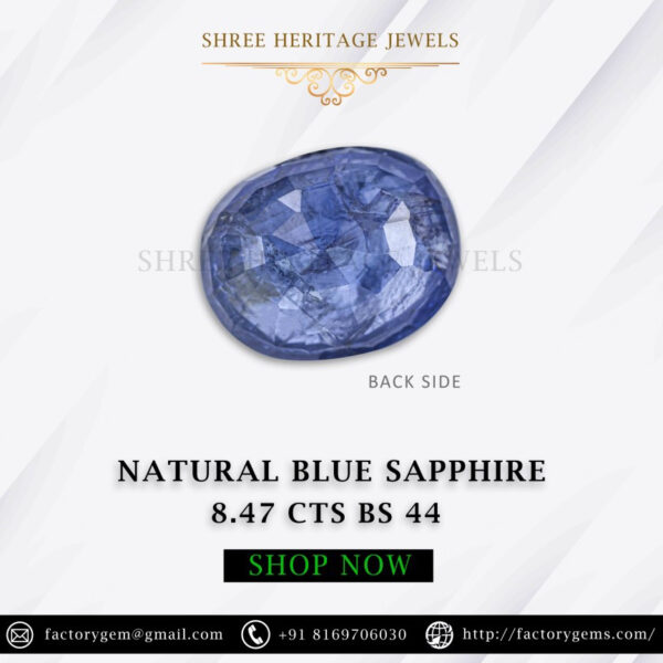 8.47 Carat Natural Blue Sapphire Stone - Image 2