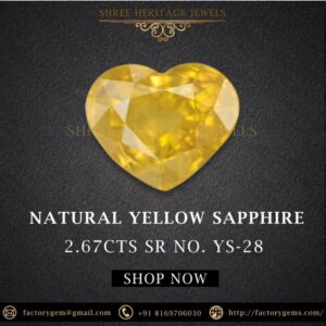 2.67 Carat Natural Yellow Sapphire Stone