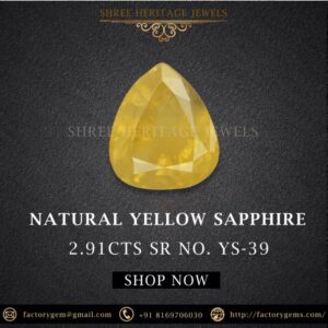 2.91 Carat Natural Yellow Sapphire Stone