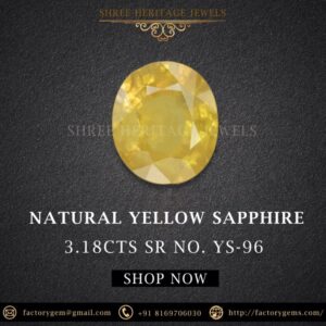 3.18 Carat Natural Yellow Sapphire Stone