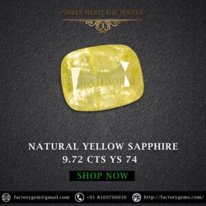 9.72 Carat Natural Yellow Sapphire Stone