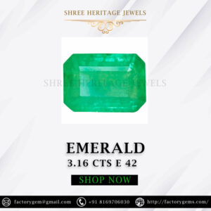 3.16 Carat Natural Emerald Stone