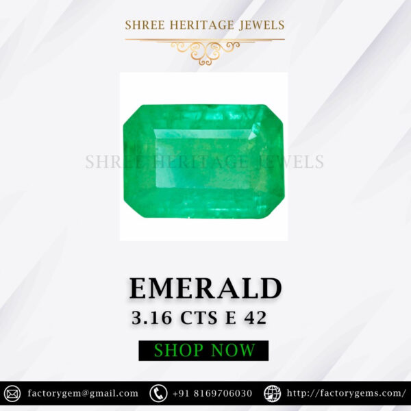 3.16 Carat Natural Emerald Stone