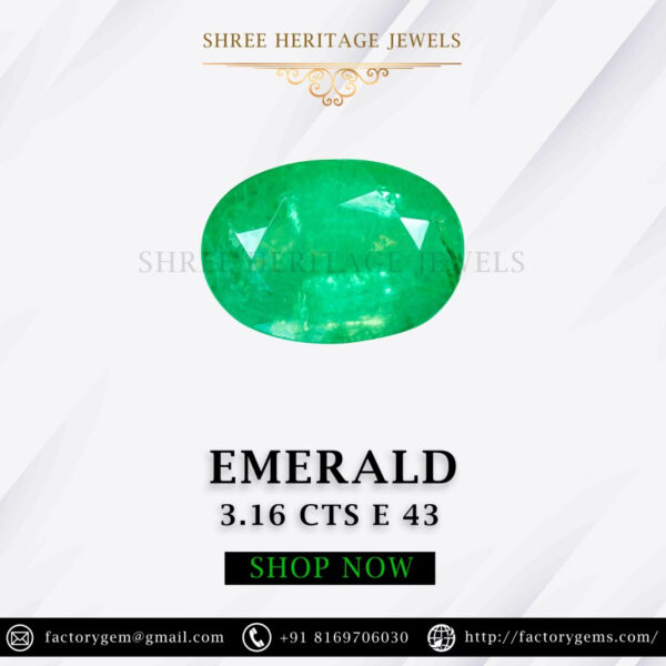 3.16 Carat Natural Emerald Stone