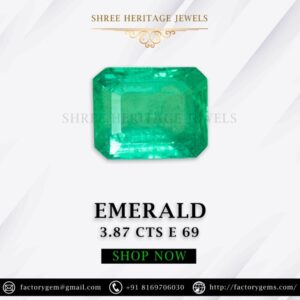 3.87 Carat Natural Emerald Stone