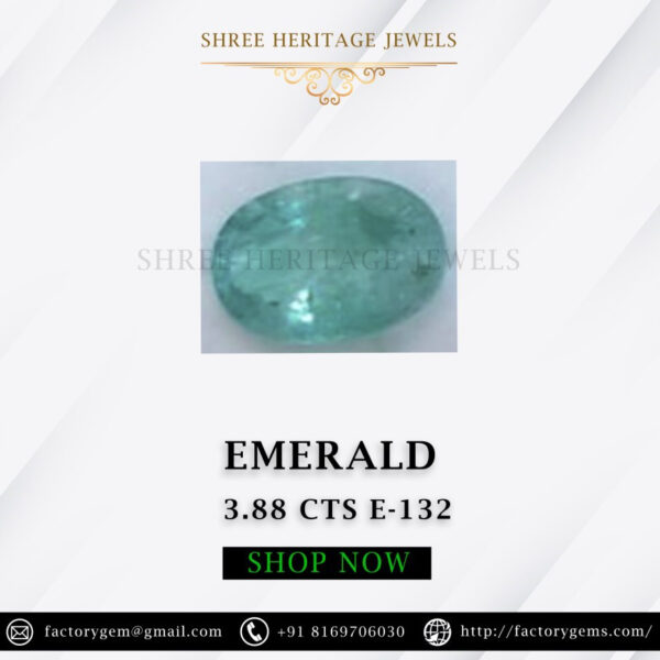 3.88 Carat Natural Emerald Stone