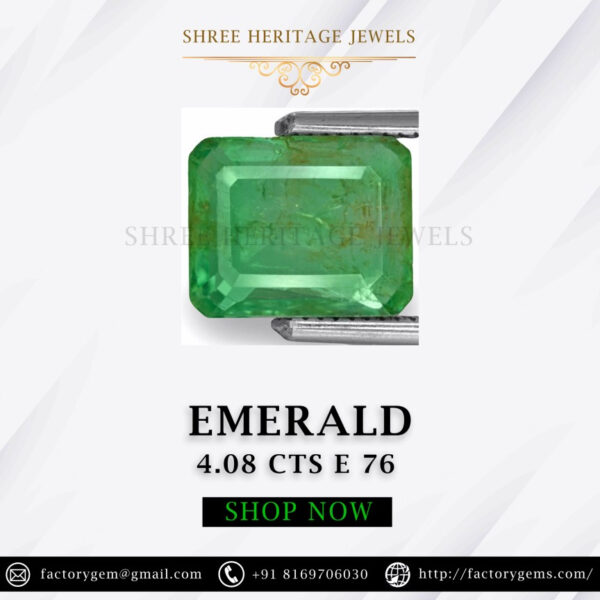 4.08 Carat Natural Emerald Stone
