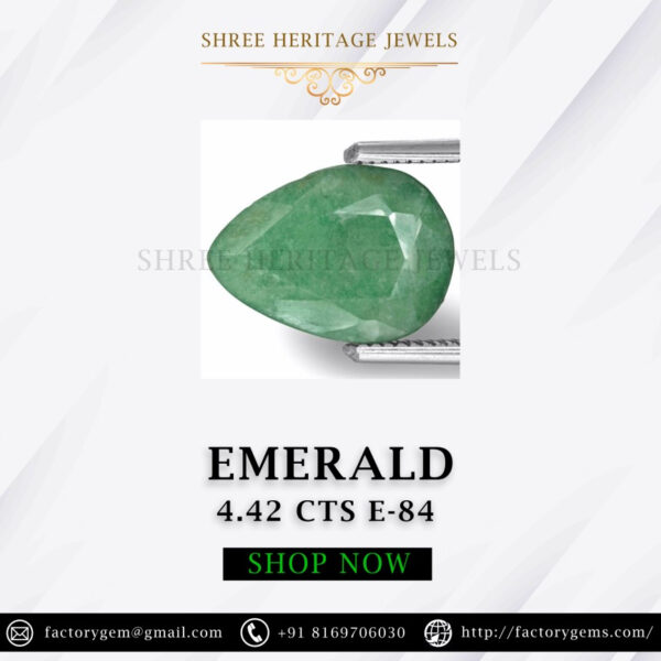 4.42 Carat Natural Emerald Stone