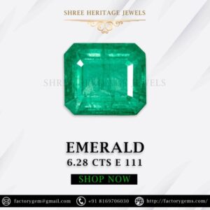 6.28 Carat Natural Emerald Stone