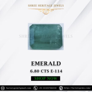 6.80 Carat Natural Emerald Stone