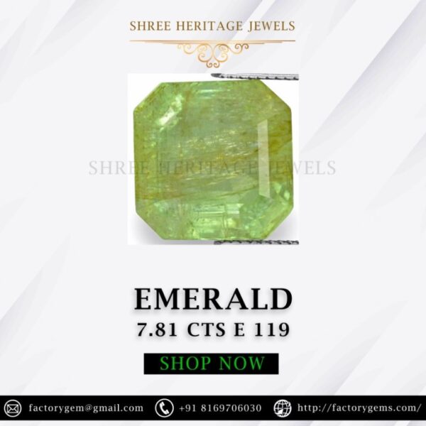 7.81 Carat Natural Emerald Stone