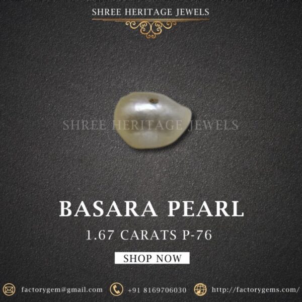 1.67 Carat Natural Basra Pearl Stone