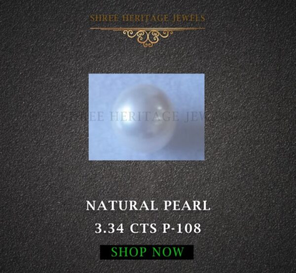 3.34 Carat Natural Pearl Stone