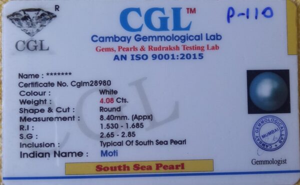 4.08 Carat Natural Pearl Stone - Image 2