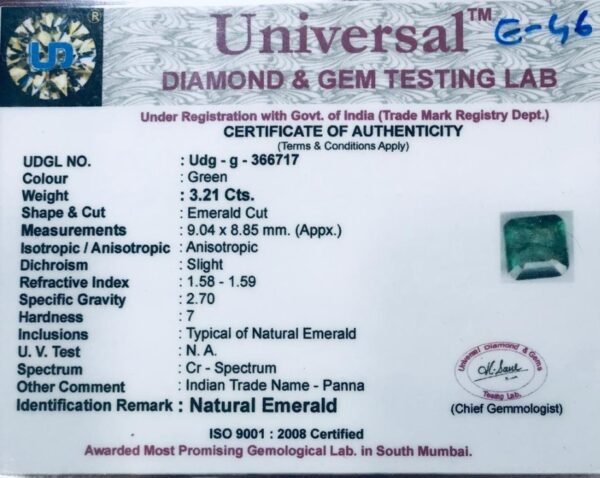 3.21 Carat Natural Emerald Stone - Image 2