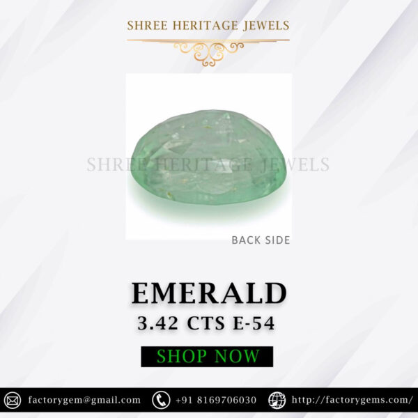 3.42 Carat Natural Emerald Stone - Image 3