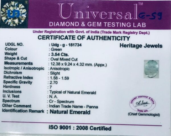 3.54 Carat Natural Emerald Stone - Image 3