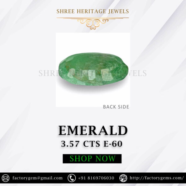3.57 Carat Natural Emerald Stone - Image 3