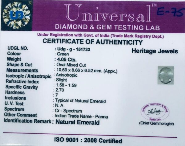 4.05 Carat Natural Emerald Stone - Image 2