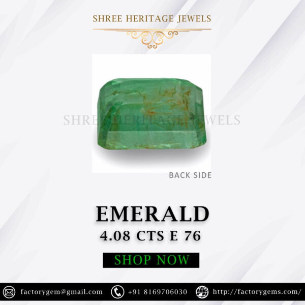 4.08 Carat Natural Emerald Stone - Image 3