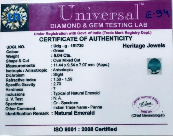 5.04 Carat Natural Emerald Stone - Image 2