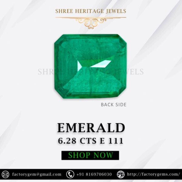 6.28 Carat Natural Emerald Stone - Image 3