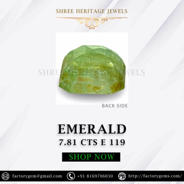 7.81 Carat Natural Emerald Stone - Image 3