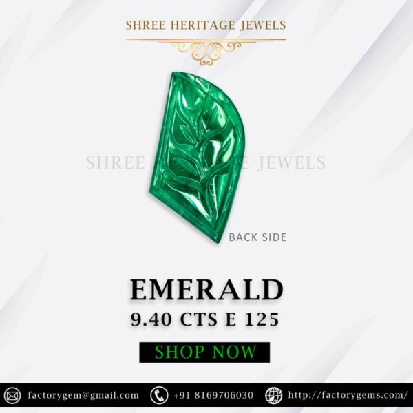 9.40 Carat Natural Emerald Stone - Image 2