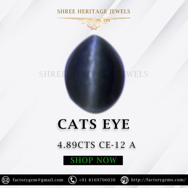 4.89 Carat Natural Quartz Cats Eye Stone