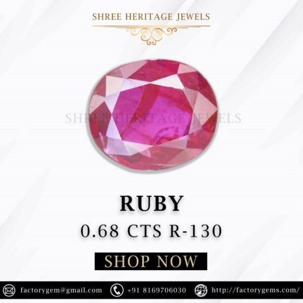 0.68 Carat Natural Ruby Stone