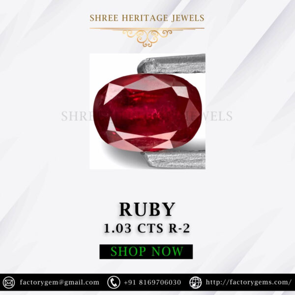 1.03 Carat Natural Old Burma Ruby