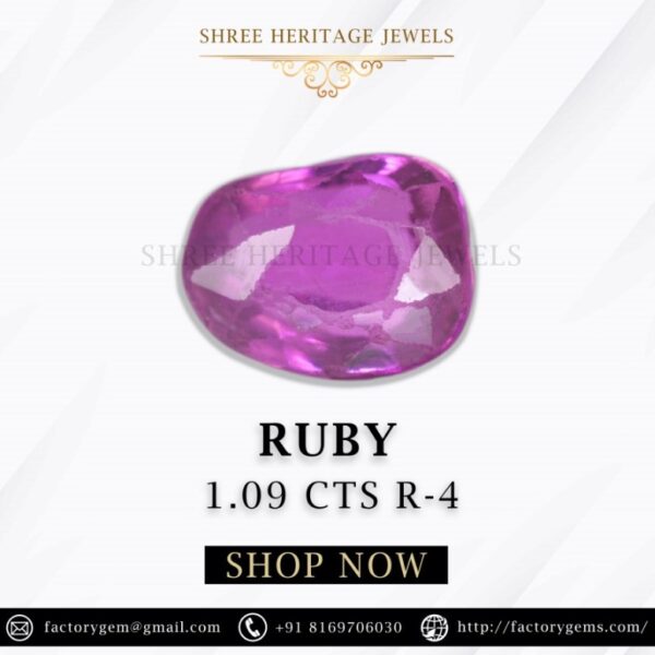 1.09 Carat Natural Ruby Stone
