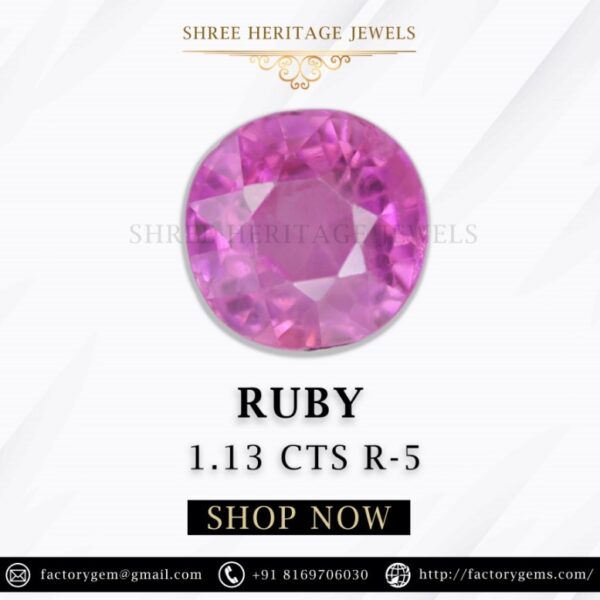 1.13 Carat Natural Ruby Stone