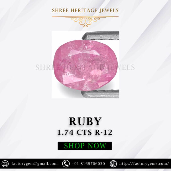 1.74 Carat Natural Ruby Stone