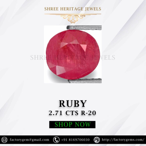 2.71 Carat Natural Ruby Stone