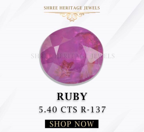 5.40 Carat Natural Old Burma Ruby