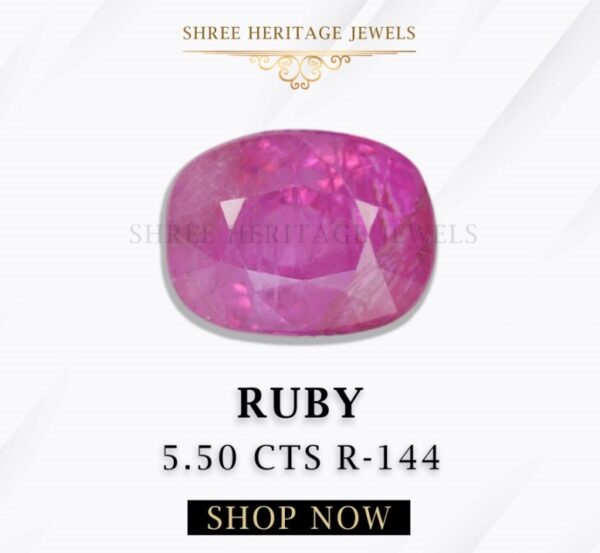 5.50 Carat Natural Old Burma Ruby