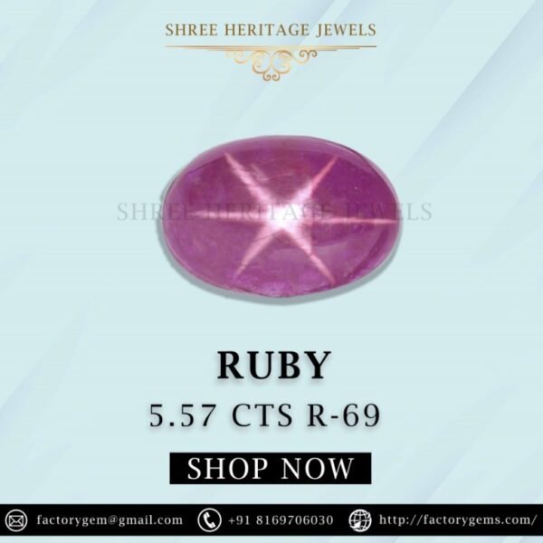 5.57 Carat Natural Ruby Stone