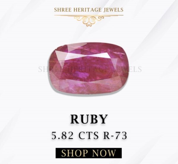 5.82 Carat Natural Ruby Stone