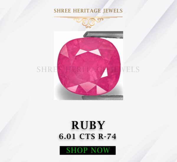 6.01 Carat Natural Ruby Stone