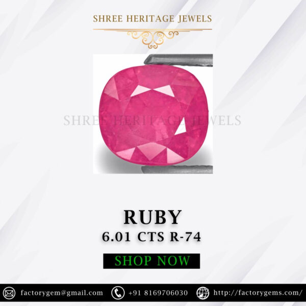 6.01 Carat Natural Ruby Stone - Image 3
