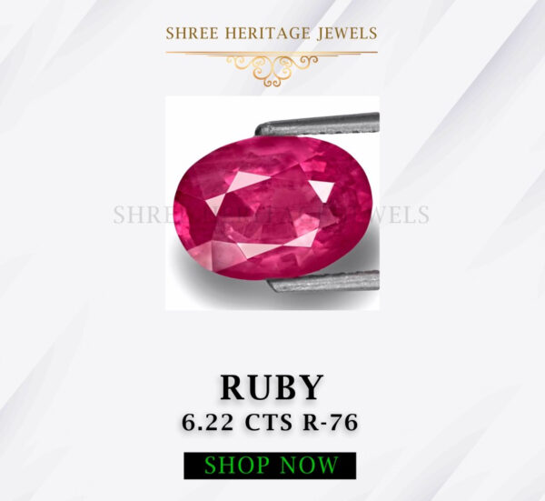 6.22 Carat Natural Ruby Stone