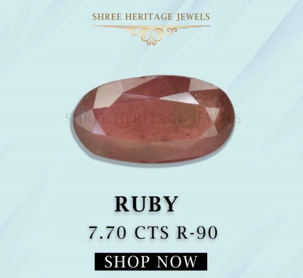 7.70 Carat Natural Ruby Stone
