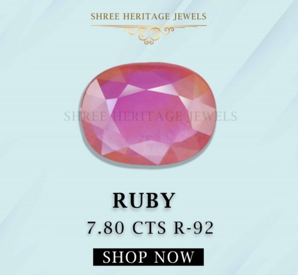 7.80 Carat Natural Ruby Stone