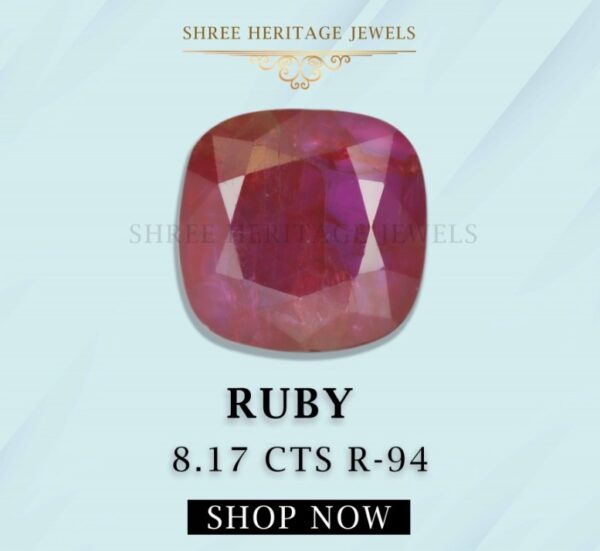 8.17 Carat Natural Ruby Stone